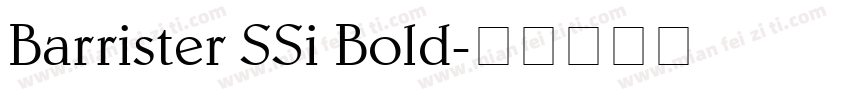 Barrister SSi Bold字体转换